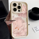 Yeknu  Cute Flower Phone Case For iPhone 11 Case iPhone 15 13 16 17 12 14 Pro Max XR X XS 7 8 Plus SE Anti-drop Shockproof Cover Funda
