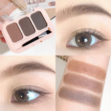 Yeknu  Three-color eyebrow powder: natural three-dimensional eyebrow powder, easy to apply makeup, waterproof and non-refuge, daily
