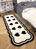 Yeknu  50*160cm Mini Hearts Rug Door Tufting Mat Soft Thick Fluffy  Door Floor Carpet Bathroom Absorbent Toilet Kitchen Rug