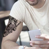 Yeknu  Long-lasting waterproof temporary tattoo stickers simulated non-reflective Paladin pattern fake arm tattoos for boys and girls