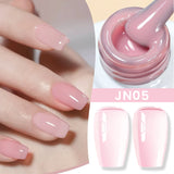 Yeknu  10ml Jelly Nude Gel Nail Polish Crystal Translucent Coffee Soak Off Semi-Permanent Varnish Base Top Coat Manicure