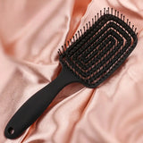 Yeknu  Pink Hair Scalp Massage Combs Hair Brush Anti-static Wet Dry Curly Detangler Hairbrush Salon Hair Styling Tool for Women Men New