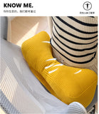 Yeknu Corduroy waist pillow office sleeping pillow computer chair waist cushion pregnant woman backrest car small pillow