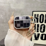 Yeknu  Suitable for high-end plated headphone protective case, stylish geometric pattern shock-absorbing cover, with mountain buckle