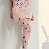 Yeknu  Y2K Polka Dot Stockings Women Tights With Polka Dot Print Summer 30D Ultra-thin Translucent Spicy Girl Sheer Pantyhose