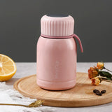 Yeknu  280ml Fashion Mini Stainless Steel 316 Thermal Flask With Silicone Rope Portable Cute Pocket Coffee Tea Thermal Bottle Tumbler
