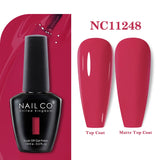 Yeknu  15ml Orange Color Nail Gel Polish Semi Permanent Red Pink Gellack Nail Art Salon Soak Off UV LED Glitter Nail Gel Varnish