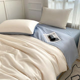 Yeknu  Nordic Bed Linen 100% Cotton Bedding Set with Sheet Duvet Cover Pillowcase Single Couple Bedsheet King Queen Double Twin Size