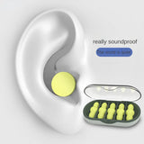 Yeknu 4/10Pcs Soft Lightweight Slow Rebound Sponge Noise Reduction Earplugs for Sleeping Small Earplugs Women Earplugs