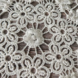 Yeknu  Luxury White Round Embroidered Tablecloth Coffee Coaster Cotton Napkin Lace Kitchen Placemat Wedding Decoration