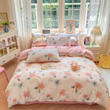 Yeknu  Floral Printed Duvet Cover 1Piece- 100% Cotton Luxury Bedding, Pre-Washed for Softness, for Bedroom Decor - Zipper Closure