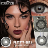 Yeknu  Myopia Lenses 1 Pair Colored Contact Lenses with Degree Natural Eye Contacts Brown Lenses Gray Pupils Yearly Disposable