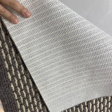 Yeknu  Long Tufting Loop Weave Bedroom Rug Black White Carpet Doormat Bedside Mat Floor Non Slip Foot Tidy Pad Aesthetic Home Decor