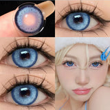 Yeknu  Color Contact Lenses for Eyes Korean Lens Blue Color Lens Brown Big Eye Contacts Lenses Pink Lenses Purple Lenses