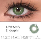 Yeknu  Love Story series Multiple colors Natural soft Contact lenses Blue Lenses Green Pupils Lens Yearly Cosmetic