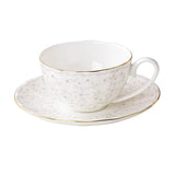 Yeknu  High End Exquisite Phnom Penh Pumpkin shape Ceramic Black Tea Cup Afternoon tea European Bone Coffee Cup and Plate Set,1Pc