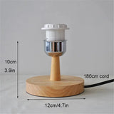 Yeknu  1PC Solid Wooden Base Holder with Cord on off switch Table Lamp for Home Lighting Table Lamp Plug In Lamp Bedside Holder