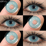 Yeknu  [Best Seller] Color Contact Lenses for Eyes 1 Pair Korean Fashion Lenses y2k Colorcon Costmetics Purple Lenses Gray Lens