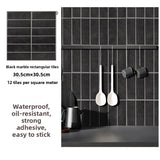 Yeknu  Waterproof Moisture Proof 3D Tile Stickers Self Adhesive Wall Decals for Kitchen Bathroom Oil Resistant Decorative Wall Mural