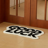 Yeknu  Chic Tufting Letters Bathroom Mat Soft Fluffy Carpet Message Bathmat Area Floor Pad Bedroom Doormat Aesthetic Home Room Decor