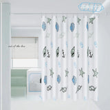 Yeknu  Transparent Waterproof Shower Curtain Bathroom Translucent Partition Curtain Easy Clean Wipe Mildew Proof Curtains with Hooks