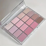 Yeknu  Korean Style 16 Color Matte Glimmer Eye Shadow Palette Brown Nude Pink Daily Makeup