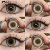 Yeknu  Colored Contact Beauty Blue Contacts Big Eyes Black Lens Makeup Green Lens Natural Brown Eye Lenses Cosmetics Red lens