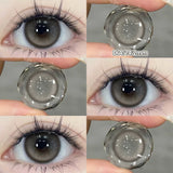 Yeknu  1 Pair Myopia Fashion Lens Prescription Colored Contact Lenses Beauty Pupils Purple Eye Lenses Blue Eye Color Lenses
