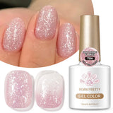 Yeknu  10ml Fluttering Flakes Jelly Gel Polish Semi Permanent Soak Off UV Gel Nail Art Manicure Nail Supplies Vernis