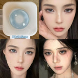 Yeknu  2PCS Gilding Prescription Contact Lenses Cosmetics Eye Color Lenses Fashion Pupils Myopia Colored Contact Lenses Violet