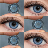 Yeknu  1 Pair Colored Contact Lenses 42% Water Yearly Korean Lenses High Quality Lenses Green Lenses Natural Gray Pupils