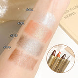 Yeknu  Lazy dual-ended pearlescent eyeshadow pencil waterproof glitter eyeshadow stick contour brightening silky eyeshadow pencil