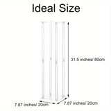 Yeknu  Acrylic transparent cylindrical flower stand vase, 31.5-inch high vase used as centerpiece for wedding tables, birthday parties,