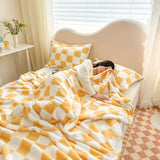 Yeknu New Panda Plush Autumn Winter Warm Blanket  Four-season Thermal Sofa Blanket for Throw Soft Comfortable Napping Blanket Knee Leg