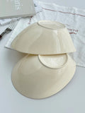 Yeknu  Anmuli Ins Sle Retro Yellow Glazed Underglaze Cerc Salad Dinner Large Bowl French Sle Pure Color Dinnerware Bowl