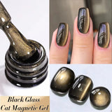 Yeknu  10ml Super Shining Reflective Cat Magnetic Gel Ultra Shine Glitter Red Silver Soak Off UV LED Gel Nail Art Varnish