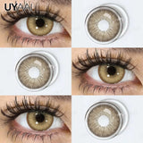 Yeknu  NEW Color Contact Lenses Beauty Brown Pupils Natural Black Contact Lenses Soft Colorful Makeup Eyes Gray Lenses Natural