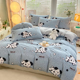 Yeknu  3pcs Duvet Cover Sets Bedding Set 4pcs with Sheet Duvet Cover Pillowcases Single Couple Bedsheet Single Couple Twin Size