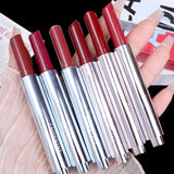 Yeknu Waterproof Non-stick Cup Solid Lip Gloss Colour Rendering Long Lasting Moisturizing Watery Nude Red Lipstick Pen Makeup Cosmetic