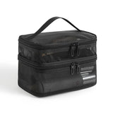 Yeknu  Fashion Transparent Mesh Travel Cosmetic Bag Storage 1/2/3 layer Toiletry Bag Large Capacity Make Up Organizer Bag Women's