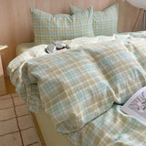 Yeknu  Single Double Exquisite Stripe 1Duvet cover+2Pillowcases 100%Cotton Experience Hotel-Like Comfort with Unparalleled Softness
