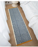 Yeknu  Striped Long Plaid Tufted Rug Memories Flocking Carpet Floor Anti Slip Doormat  Bathmat Bedside Rug  Bedroom Cloakroom Bathroom