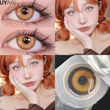 Yeknu  Halloween Cosplay Color Contact Lenses Cosplay Lens Anime Red Lenses Girl Tears Graduated Colored Lenses Makeup Eye Len