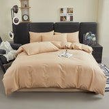 Yeknu  Polyester cotton duvet cover with pillowcase cozy couple luxury bedding set quilt cover single double bed queen king size
