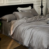 Yeknu Nordic Silk Bedding Set 4pcs Luxury Lyocell Duvet Cover Set Flat Sheets Set 2 Pillowcases Twin Double Queen Size Bed Linen Set