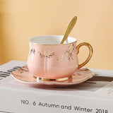 Yeknu  1pc Creative European Light Luxury Phnom Penh Ceramic Mugs Household Afternoon Tea Table Supplies Coffee Cup And Dish Set