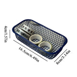 Yeknu  Desktop Storage Basket INS Metal Sundries Organizer Basket Photocard Case Office Stationery Home Supplies Make Up Sorting Holder
