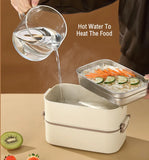 Yeknu  1500ml Portable Stainless Steel 316 Thermal Lunch Box With Insulation Bag Leak-Proof Bento Box Adult Student Food Container