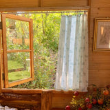Yeknu  American Countryside Floral Sheer Curtains for Bed and Breakfast Bedroom Living Room No Hook Grommet Free Drapes Custom