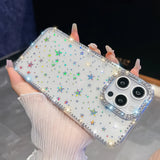 Yeknu  Bling Glitter Clear Phone Case For iPhone 17 Pro Max Case iPhone 13 15 14 16 Pro Max 17 Air Shockproof Silicone Soft Cover Funda